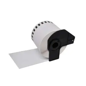 Brother DK22225 - Etiquetas Personalizadas 38mm x 30,48m - Texto Negro sobre Blanco