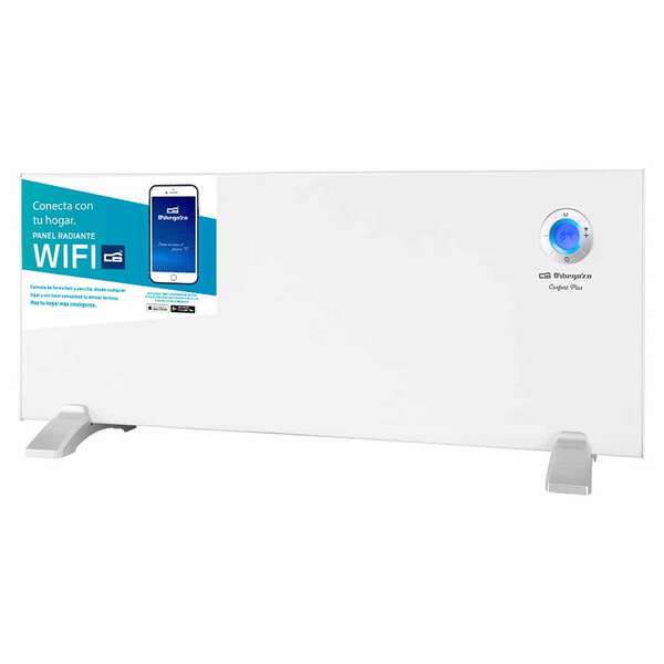 Orbegozo Rew 2000 Panel Radiante Wi-Fi Inteligente - Control Por Voz - Deteccion De Ventanas Abiertas - Programacion Diaria Y Semanal - Seguridad Infantil - Display Digital Lcd