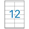 Apli Pack de 6.000 Etiquetas Rectangulares 105x48mm Adhesivo Permanente Color Blanco