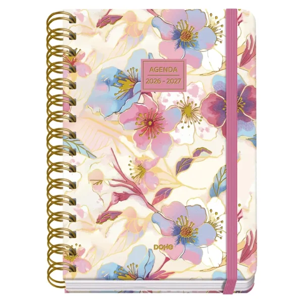 Dohe Agenda Escolar Premium Magnolia 26/27 A5 Día Página Espiral Doble 15x21cm