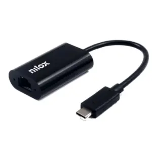Nilox Adaptador USB-C a RJ45 M/H Negro