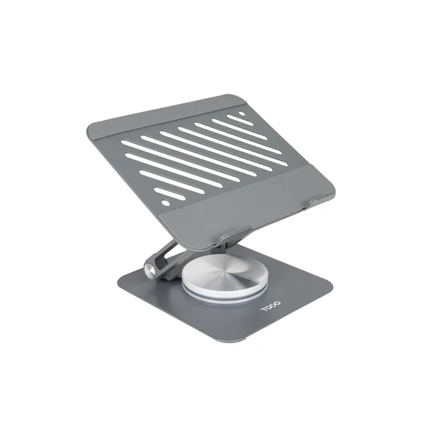 Tooq Soporte Para Portatil Hasta 13" - Rotacion 360 - Plegable Y Portatil - Color Gris