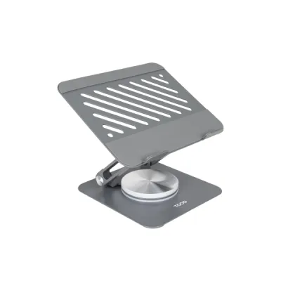 Tooq Soporte Para Portatil Hasta 13" - Rotacion 360 - Plegable Y Portatil - Color Gris