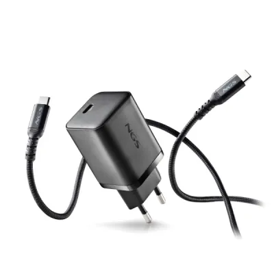 NGS Cargador De Pared 65W GaN 1xUSB-C Con Cable De Carga Incluido