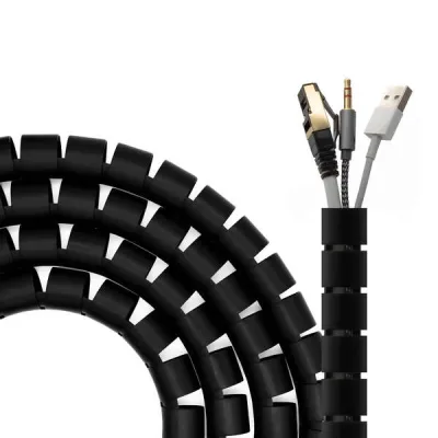 Aisens Organizador De Cable Espiral 25Mm Negro 2,0M