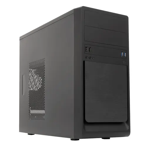 UNYKAch Caja Micro ATX MATX UK6023 U3 Negro USB 2x2.0 2x3.0 con Fuente 500W
