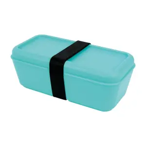 Milan Fiambrera Rectangular 0.75L Apta Microondas y Lavavajillas Color Turquesa