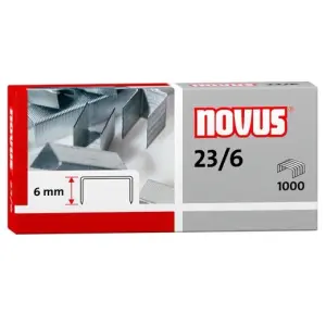 Novus Grapas 23/6 para Grapadoras - Caja de 1000 Unidades