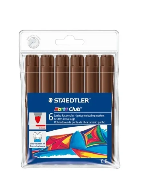 Staedtler Rotulador Noris Club Grueso Marrón Estuche 6 Unidades