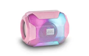 ALTAVOZ BLUETOOTH PORTABLE MAS GAMING MSBAX PINK 10W RADIO FM, PUERTO USB Y MICROSD ILUMINACION RGB 8 EFECTOS