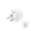 Hama Adaptador de Viaje Tipo E y Schuko Hembra A y B 230-250V 5.7x5.1x5cm Blanco