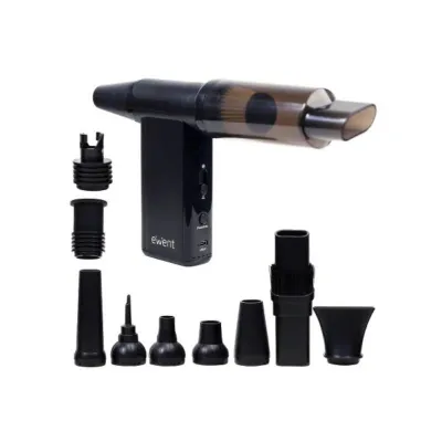 Ewent Pistola de Aire Comprimido 8 Velocidades 180000 RPM Batería 8000mAh Color Negro