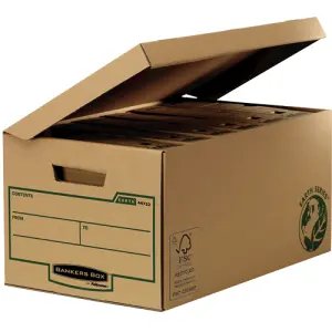 Fellowes Bankers Box Earth Series Maxi Contenedor de Archivos Automontable - Tapa Fija - Admite hasta 6 Caja de Archivo Definitivo 80mm - Carton Reciclado Certificacion FSC