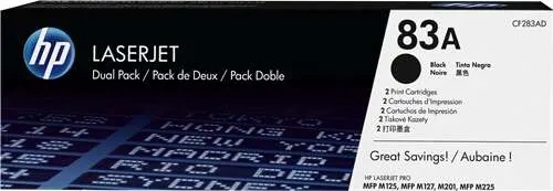 HP Toner Negro LaserJet 83A para M125/M127/M201 - Pack de 2