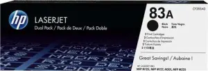 HP Toner Negro LaserJet 83A para M125/M127/M201 - Pack de 2