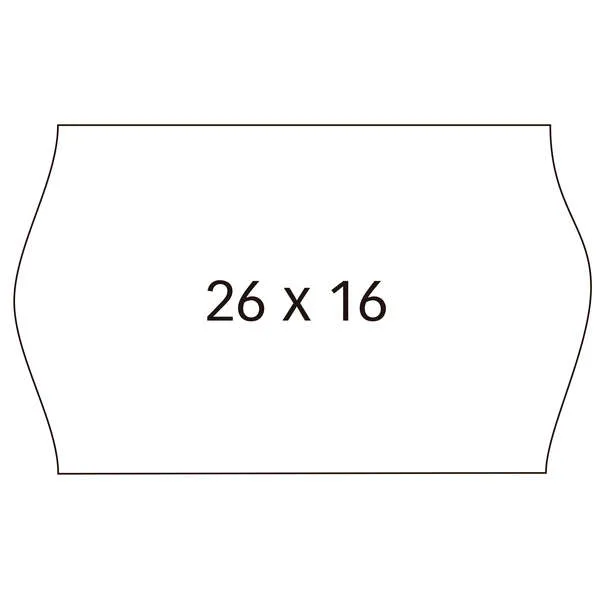Apli Etiquetas Para Etiquetadora De Precios 26X16mm Sinusoidal 6 Rollos De 1000 Blancas