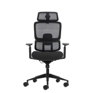 Oqonos Cherg 027 Silla de Oficina Ergonomica con Reposacabezas Ajustable y Respaldo de Malla