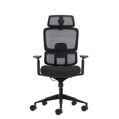 Oqonos Cherg 027 Silla de Oficina Ergonomica con Reposacabezas Ajustable y Respaldo de Malla