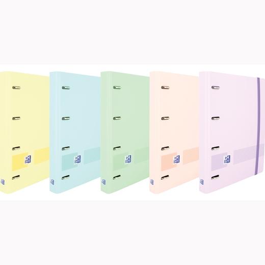 Oxford Live & Go Carpeta 4 Anillas 35Mm Europeanbinder A4+ Polyfoam C/Recambio 1 Línea C/Surtidos Pastel