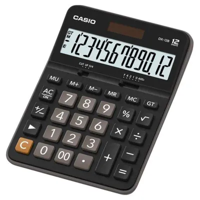 Casio Calculadora de Oficina Sobremesa DX-12B 12 Dígitos Color Negro