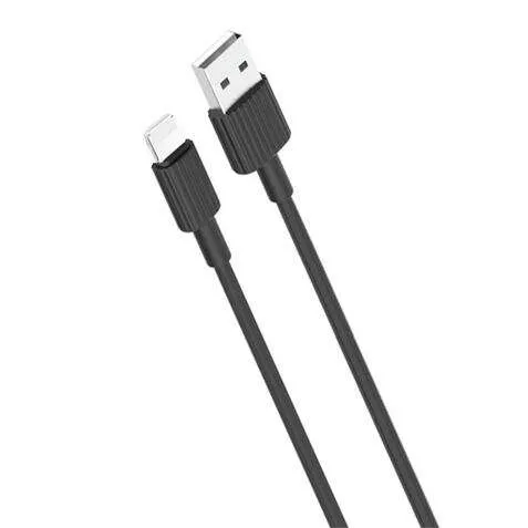 Xo Cable Nb156 Silicona Usb - Lightning - 2.4A - 1M - Color Negro