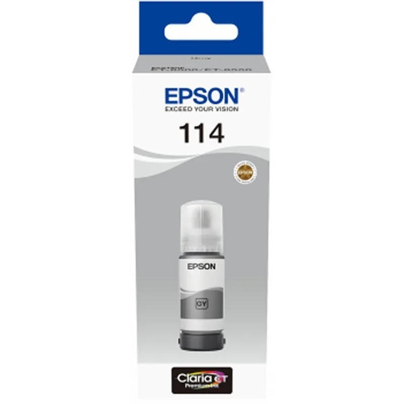 Epson 114 Botella de Tinta Pigmentada Original Gris