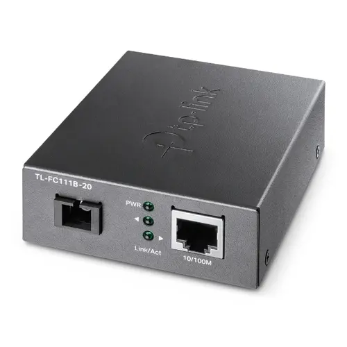 TP-LINK FC111B-20 Convertidor de Fibra Monomodo SC WDM Bidireccional RJ45 10/100 a SC 100Mbps