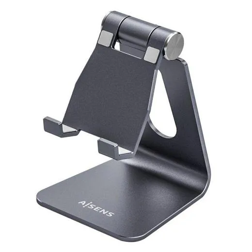 Aisens Soporte De Sobremesa Tamaño M Ajustable (1 Pivote) Para Movil / Tablet, Gris