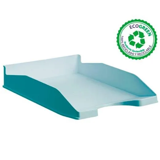 Archivo 2000 Bandeja Ecogreen Apilable 3 Posiciones 345X255X60Mm Reciclado Azul Pastel