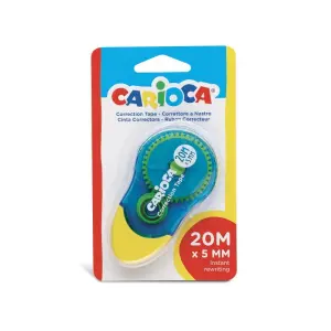 Carioca Corrector de Cinta 20m x 5mm Color Blanco para Papel