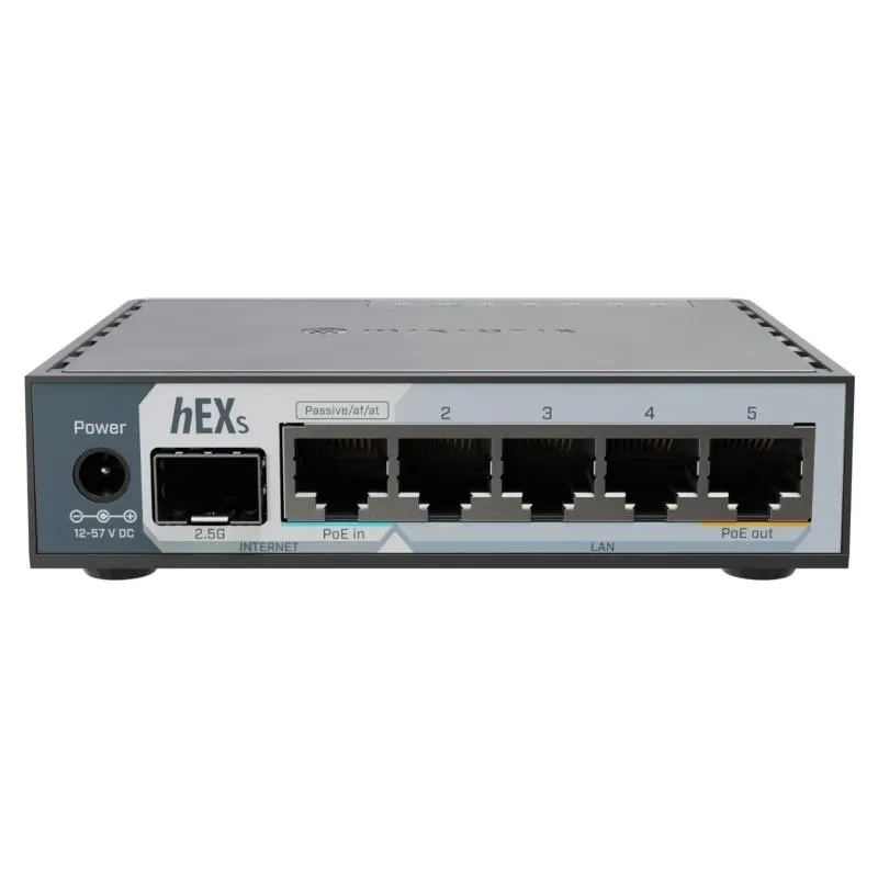Mikrotik E60Iugs Hex Router 5Xgbe Poe-I/O 1X2.5Sfp