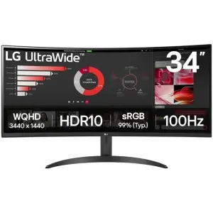 LG 34WR50QK-B Monitor Curvo 34" WQHD 2xHDMI DP