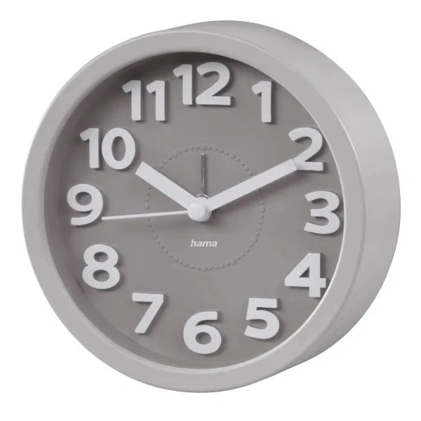 Hama Retro Reloj Despertador Analogico - Estilo Retro - Funciona Con 1 Pila Aa - 12X4Cm - Color Gris