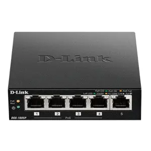 D-Link DGS-1005P Switch No Gestionable 5 Puertos Gigabit con 4 Puertos PoE 60W