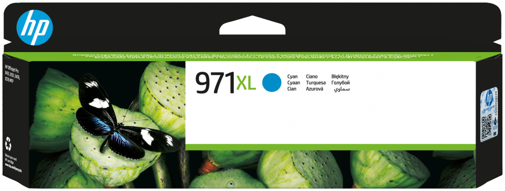 Hp Cartucho De Tinta Original 971Xl De Alta Capacidad Cian
