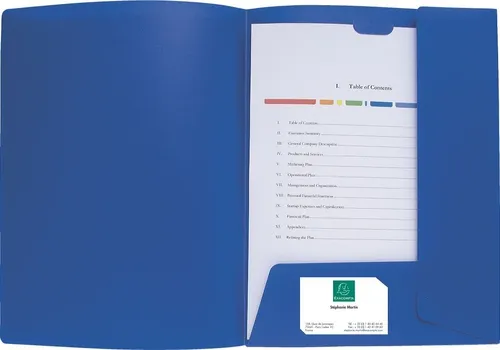 Exacompta Carpeta De Proyectos Krea Cover Personalizable A4 Polipropileno Azul Unitaria