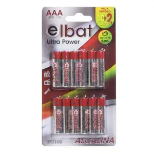 Elbat Pack de 12 Pilas Alcalinas LR03 AAA