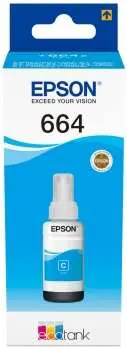Epson Tinta Bote Cian Nº 664 para Ecotank L355, 555 / ET-2500, 2550, 2600, 2650, 4500, 14000