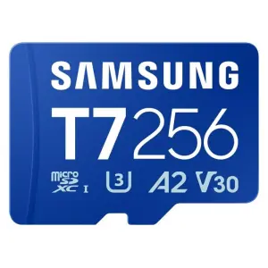 Samsung Micro SDXC T7 256GB Clase 10 U3 V30 A2 Tarjeta de Memoria