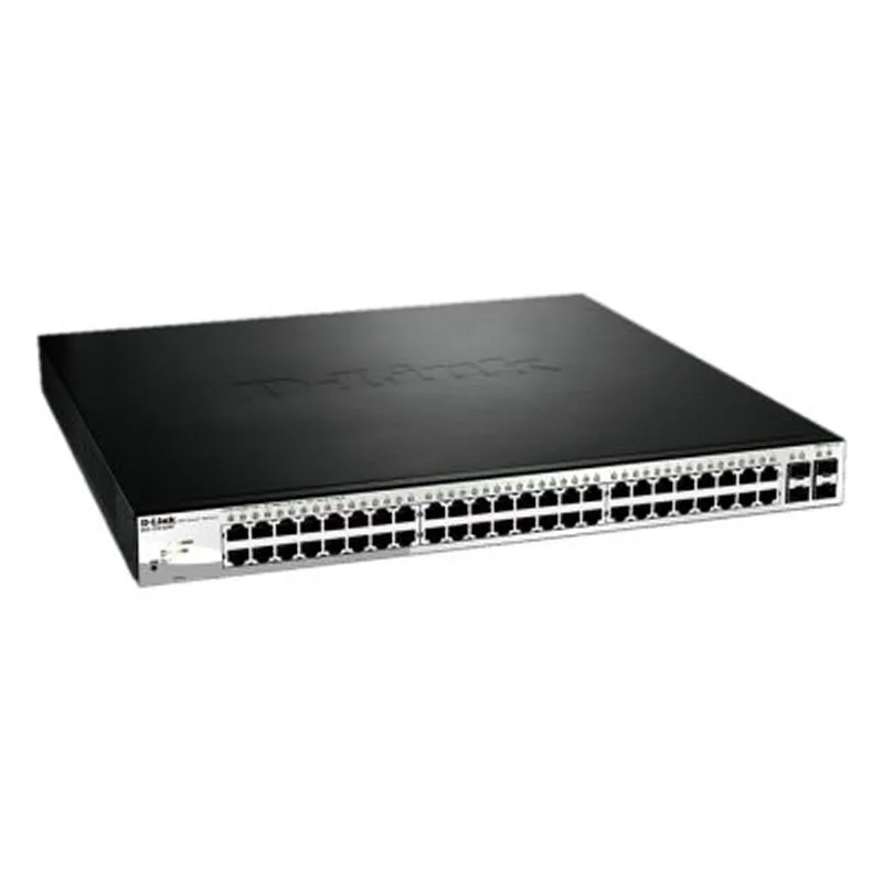 D-Link DGS-1210-52MP/E Switch Semigestionable 48 Puertos GIGA PoE 370W + 4 Puertos Combo