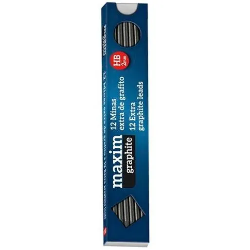 Alpino Minas Maxim 2mm HB Estuche 12 Unidades Extra Grafito