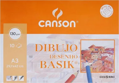 Canson Minipack Dibujo Basik 10 Hojas Lisas 130 g