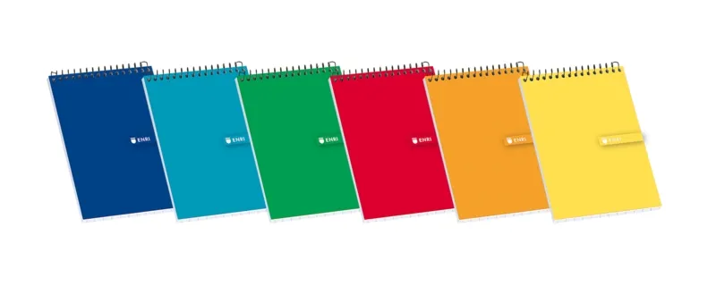 Enri Bloc De Notas Espiral Tapa Blanda 16º 4X4 - Hojas Cuadriculadas - Tamaño Compacto - Ideal Para Apuntes Y Dibujos