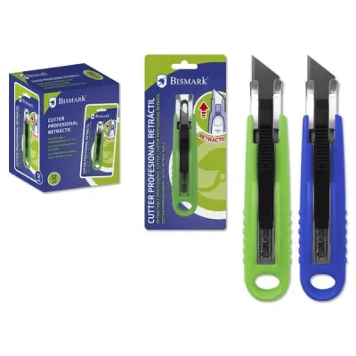 Bismark Cutter Profesional Retráctil con Cuchilla Fracturable de 18 mm