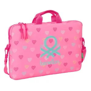 Safta Benetton Heart Maletín para Portátil hasta 15.6" - Interior Acolchado - Color Rosa