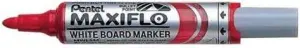 Pentel Maxiflo Rotulador para Pizarra Blanca Rojo - Punta Redonda 2,5mm - 50% Reciclado