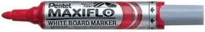Pentel Maxiflo Rotulador para Pizarra Blanca Rojo - Punta Redonda 2,5mm - 50% Reciclado