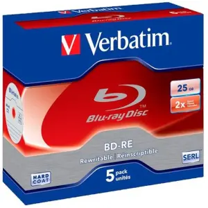 Verbatim BD-R Blu-Ray 25GB 6X Speed Datalife - 5 Discos en Caja Jewel