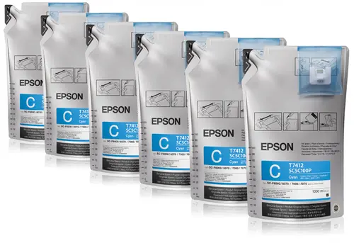 Epson T7412 Cyan Bolsa De Tinta De Sublimacion Generica - Reemplaza C13T741200
