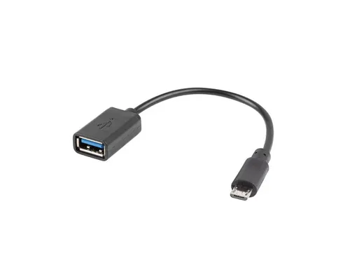 Lanberg Ad-Otg-Um-01 Cable Usb Usb 2.0 0,15 M Micro-Usb A Usb A Negro